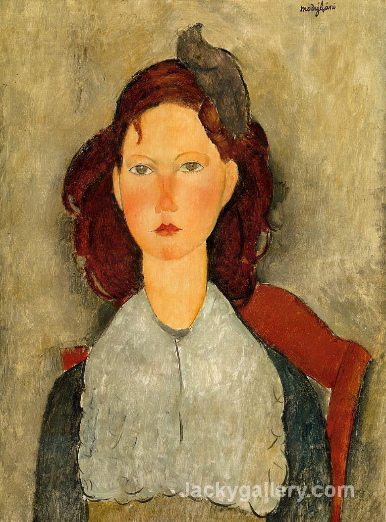 Young Girl Seated by Amedeo Modigliani paintings reproduction